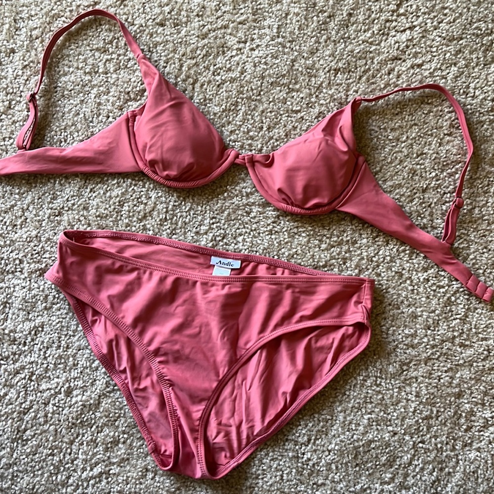 Andie Bikini Set in Rose Pink